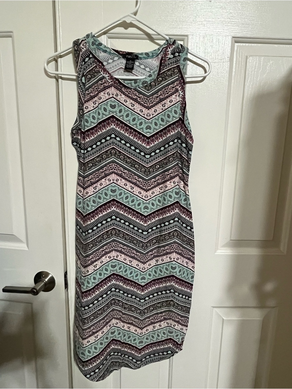 Rue21 Chevron Tank Midi Dress - Mint, Pink & Black
15-02